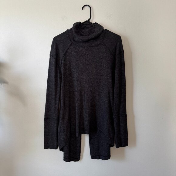 We The Free Turtleneck with Split Back Gray - Picture 1 of 9